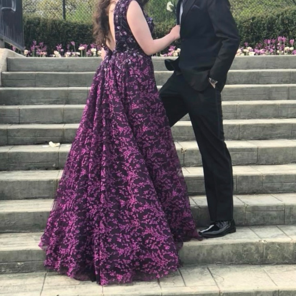 Bri’Zan Couture One of a Kind Purple Prom Dress